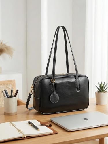 Bolso tote de cuero vegano para mujer miniatura 3