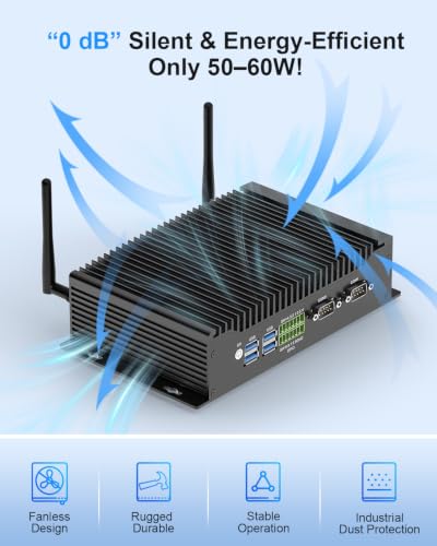 Image of WEIDIAN Mini PC Fanless Industrial PC Core i7 10510U 32GB RAM 1TB SSD