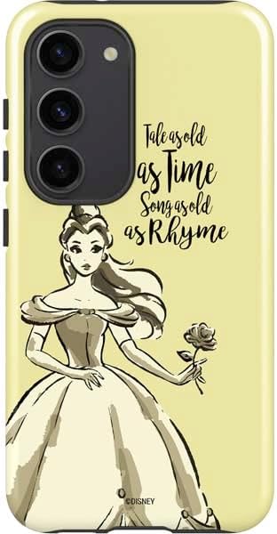 Skinit Pro Phone Case Compatible with Galaxy S23 - Officially Licensed Disney Princess Belle Art Design