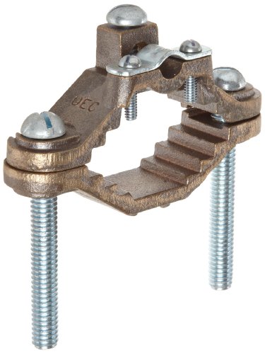 Image of Morris Products 91672 Ground Clamp, For Armored and Unarmored Wire, 1-1 /4 - 2 inch Water Pipe Range, 8 - 4 Wire Range