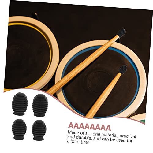 Abaodam 4 Peças Protetor De Baqueta Suprimentos De Tambor Capas De Baqueta Mudo Protetores De Baquet