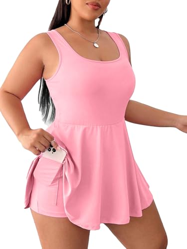 Image of Women's Play Dress, Short Sleeve Mini Skirt with Pockets, Black, Size XL