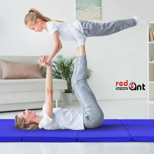 Image of Exercise Yoga Mat Gymnastics Training Tumbling High Destiny Foam Foldable 72 x 24x 12 mm Foldable Traveling mat Yoga Mat for Men & Women 12 MM Thick Mat (BLACK)