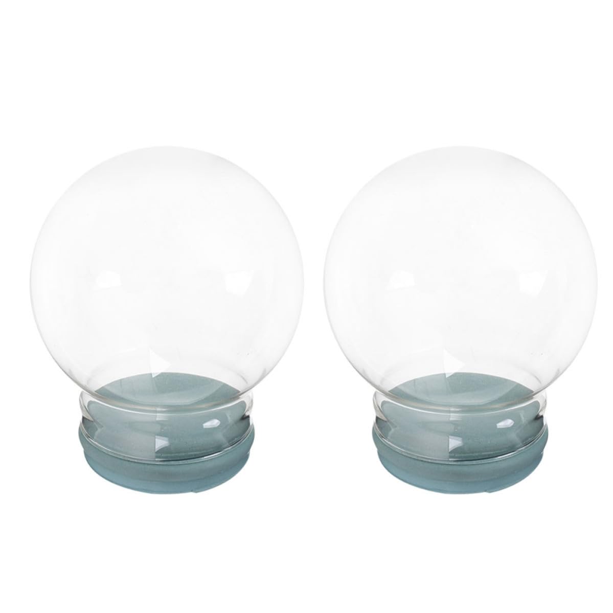 Globos de nieve de vidrio transparente para manualidades DIY y adornos personalizados de Navidad