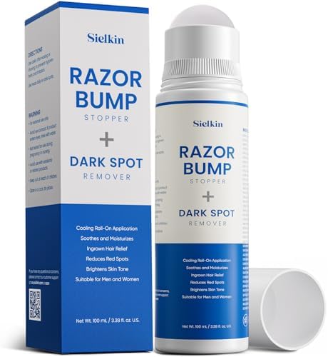 Razor Bump Stopper with Ingrown Hair Treatment: Razor Bumps Treatment for Men and Women, After Shave Solution for Ingrown Hairs and Razor Burns, Roll on Applicator - 3.38 Fl Oz