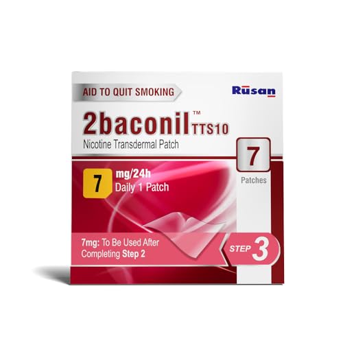 Image of Rusan 2baconil 7mg (Step 3) Nicotine Patch | 7 Patches | Quit Smoking Aid | 24h Drug Delivery System