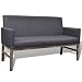 Produktbild Festnight Sofa Sitzbank Loungebank Polsterbank Sitzmöbel Stoffbezug Holzrahmen mit Rückenlehne Dunkelgrau
