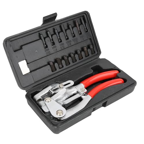 Perforadora, Perforadora de Metal, Kit de Perforadora Manual Alicates Perforadores de Plástico y Hierro de Acero Inoxidable