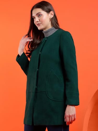 Image of KOTTY Womens Cotton Blend Standard Length Elegant Style Coat - Classic Style with Modern Detailing