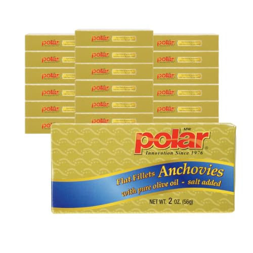 MW Polar Flat Anchovies In Olive Oil, 2 Oz (Pack of 18)