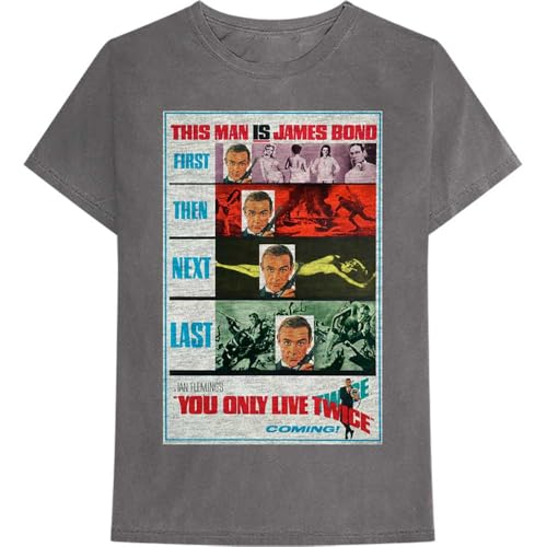 James Bond 007 You Only Live Twice Official Tee T-Shirt Mens Unisex (Small) Grey