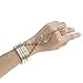 Metme 1920s Flapper Bracelet Ring Set Gatsby Accessories Imitation Pearl Crystal Bracelet Adjustable Ring