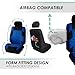 FH Group Full Set Travel Master Car Seat Covers, Airbag and Split Rear Car Seat Cover Universal Fit Interior Accessories for Cars Trucks SUV, Automotive Seat Covers, Blue