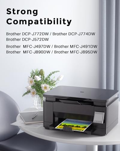 Skydo LC3213 LC3211 Ink Cartridge Compatible for Brother with DCP-J572DW DCP-J774DW DCP-J772DW MFC-J497DW MFC-J491DW MFC-J890DW MFC-J895DW Printer (Black Cyan Magenta Yellow, 4-Pack)