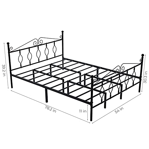 Greenforest Full Bed Frame 5 Minutes Quick Assembly With Full Size Bed Frame With Headboard Heavy Duty Full Platform Bed Frame #TOP4