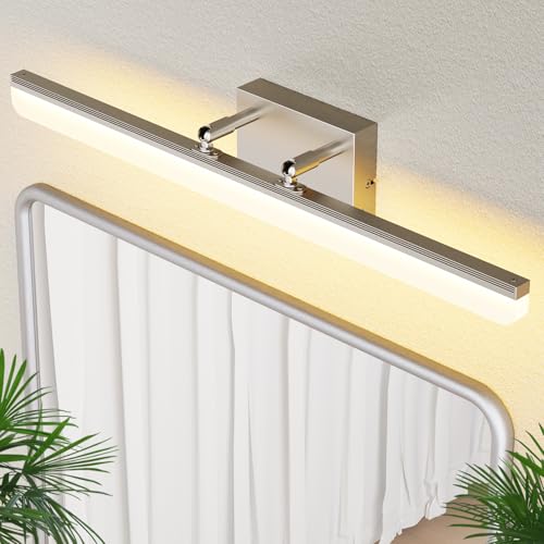 KELIDEN Brushed Nickel Vanity Light 24', 5CCT Dimmable LED Bathroom Light Bar, 18W Wall Mount Fixture with Adjustable Angle & ETL Driver – Modern Lighting for Bathroom, Powder Room, Bedroom