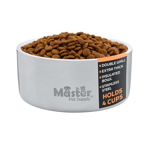 Master Pet Stainless Steel Dog & Cat Bowl 32 oz