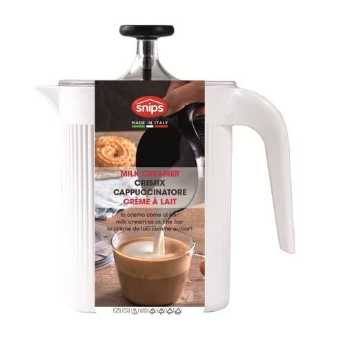 Snips Cremix Manual Milk Frother 0.5 L, Handheld Milk Frother Jug for Cappuccino & Latte, Microwave Safe - Image 4