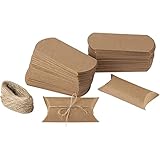 Juvale Kraft Pillow Boxes 4.7 x 2.2 Inches (100 Pack)