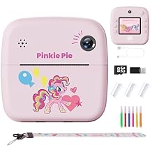My Little Pony Rainbow Series Children Print Camera, Polaroid Camera for Kids, Instant Print Kids Camera, Digital Toy Camera for 3-12 Year Old Toddler, Children Birthday Gifts,Pinkie Pie