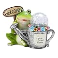 Bshine Frog Solar Lights Outdoor Garden - Waterproof Frog Statue Decoration for Patio, Path, Pathway Sculpture Yard Art, Lawn Ornaments Gift for Mom, Home Decor Valentine's Day Gift