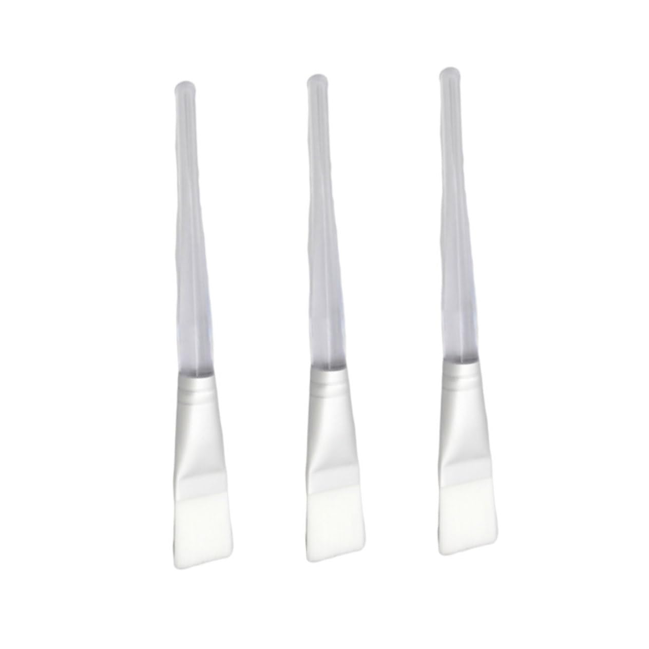 FOMIYES 3Pcs Transparent Crystal Face Mask Applicator Brush for Skincare Application for Facial Masks Serums Peels Durable and Comfortable Professional Home Use