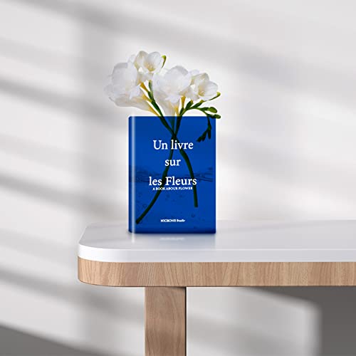 Book Case Vase, Acrylic Book Vase For Flowers, Transparent Blue Vase For Decor Cultural Flavor Decorative Acrylic Pmma Clear Vase, Vases For Home/Bedroom/Office Accent #TOP4