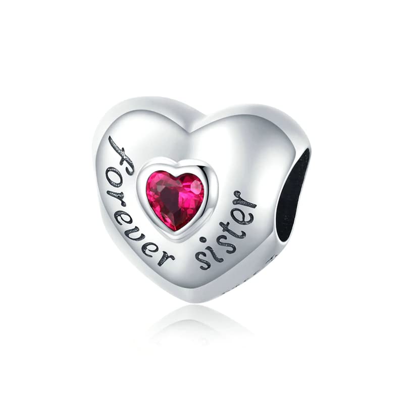 Charm de plata 925 regalo para hermana de amor eterno CXYWBD