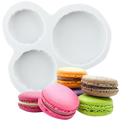 Sijiangmold 3D Macaron Hamburger Silicone Moulds Macaron Fondant Mould for Cake Decoration Chocolate Cupcake Topper Candy Polymer Clay Gum Paste