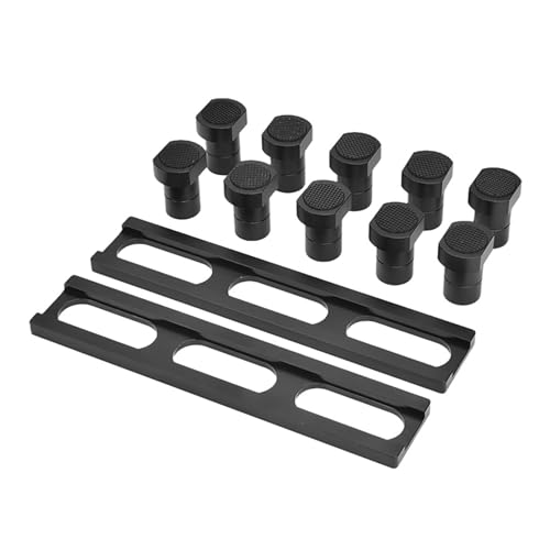 Jiawu Woodworking Bench Dogs Clamp, Woodworking Bench Planing Stop Non Interference 12Pcs Durable Prevent Scratches with 2 Flat Sides for Layout