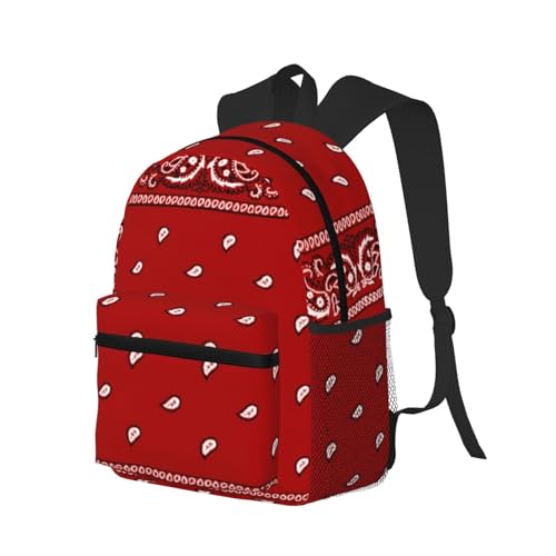 Bandana Red Lightweight Packable Backpack Travel Casual Hiking Daypack Foldable Backpack For Men Women2