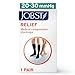 JOBST Relief Knee High Graduated Compression Socks, 20-30 mmHg - Comfortable Unisex Design - Closed Toe, Beige, X-Large Full Calf