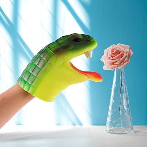 STOBOK Crianças Fantoche Brinquedos Cabeça de Cobra de Borracha Fantoches de Mão Animal Fantoche de