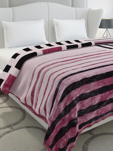 Image of Monte Carlo Double Bed Heavy Winter Blanket Gulnar 3 Ply 900 GSM | 4.7 KG (240x220 CM), Magenta