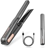 Hair Straightener, Cordless Straightener, Portable Flat Iron for Hair, USB-C Rechargeable Ceramic Mini Flat Iron, Adjustable Temperature, Travel Size