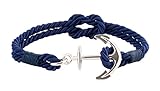 seemannsknoten affenfaust Fashion Modeschmuck Geralin Gioielli Damen Armband Anker in Silber Blau Seemannsknoten Handmade