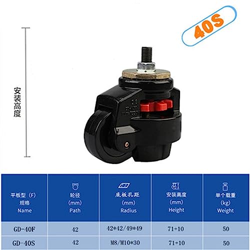 Roue de réglage de niveau solide pour support plat charge 500kg - 3
