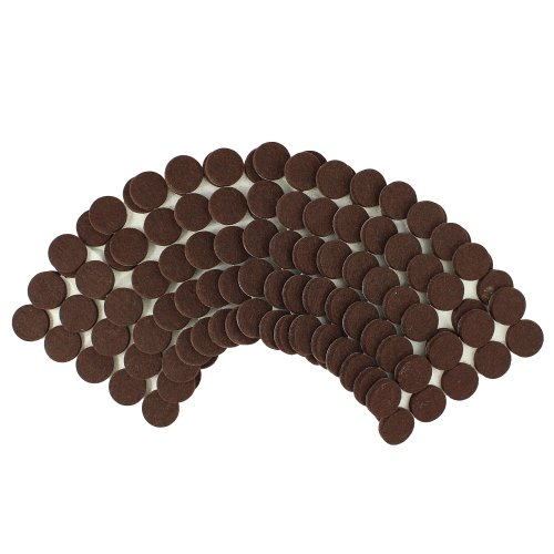 Smart Surface 8827 Heavy Duty Self Adhesive Furniture Felt Pads 1-Inch Round Brown 160-Piece Value Pack In Resealable Bag #TOP2