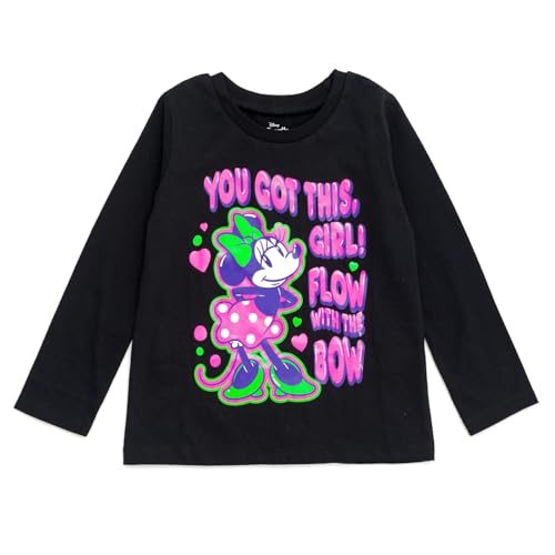 Image of Disney Girls 2 Pack Long Sleeve T-Shirts Infant to Big Kid Sizes (18 Months - 14-16)
