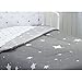 Delta 4-Piece Reversible Toddler Bedding Set - Fitted Sheet, Top Sheet, Pillowcase, 2-in-1 Comforter - For Boys, Dusty Skies & Grey Stars