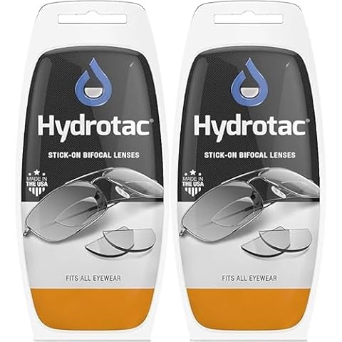 Hydrotac OPTX 20/20 Stick On Magnification Reusable Bifocal Lenses - +2.00 Diopter (Pack of 2) Cover