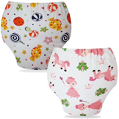 Image of Bembika Baby Training Pant Soft Cotton Reusable Potty Training Pants For Kids Leak-Resistant, Padded Underwear For Babies To Support Diaper Free Transition (L Size For 18-24 Months Pack Of 2)