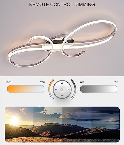 Plafonnier LED de table à manger dimmable 75W pour éclairage intérieur - 4