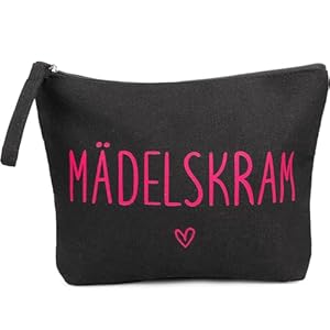 Mejoser Mädelskram Kosmetiktasche Schwarz Pink