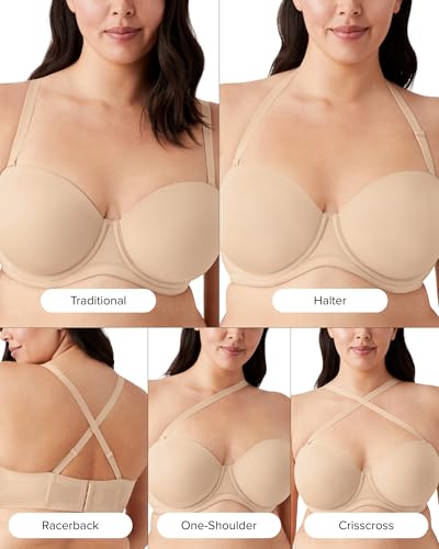 Wacoal Women's Red Carpet Lightly Padded Full Coverage Underwire Strapless Bra, 854119, BLACK, 32H - Thumbnail 5