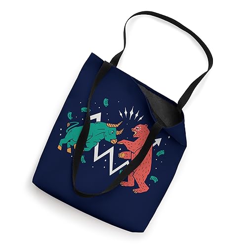 Bolsa Tote Stock Market Bulls Bears miniatura 2
