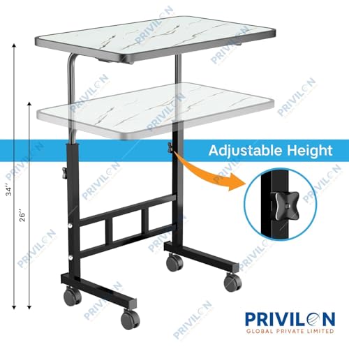 Image of Multi-Purpose Laptop Table, Study Table| Heavy Duty Bed Table| Adjustable for Height, Portable for Office, Work Form Home | DIY Table, Easy to Asembl