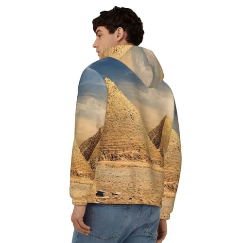 Sweat à capuche pyramide égyptienne homme pull doux de qualité