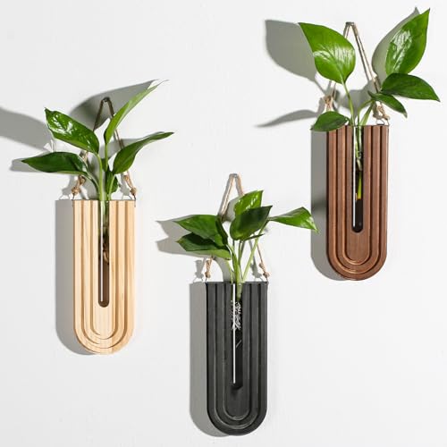 Dnnnii Indoor Wood Wall Planter Set of 3 for Plants