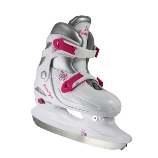 American Athletic Shoe Girl's Party Adjustable Figure Skates, White, X-Small/Size 6-9, Youth2-4 Years